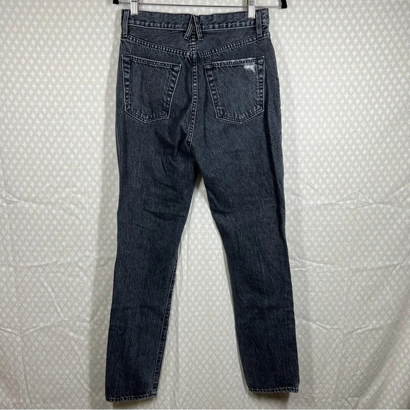 SLVRLAKE Black Distressed High Rise Beatnik Slim Leg Jeans - Picture 5 of 7